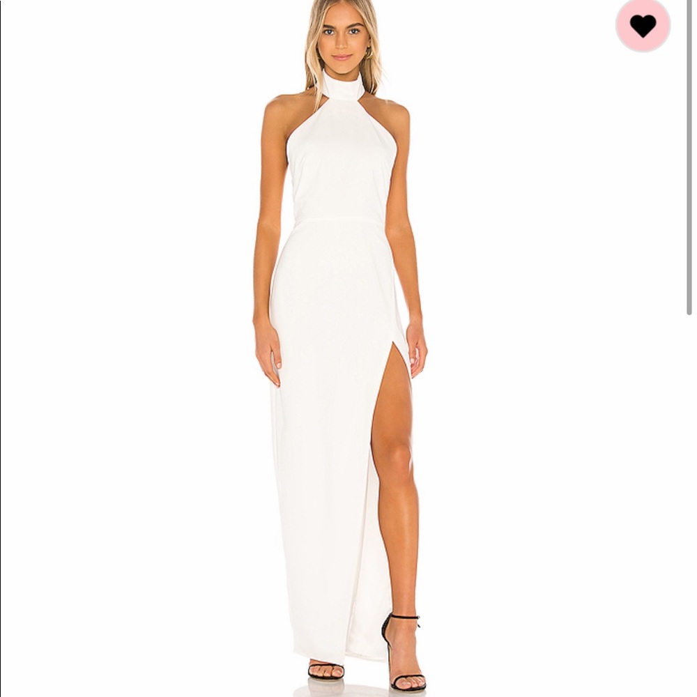NBD white maxi dress